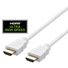 Deltaco HU-20A HDMI-kaapeli 2 m HDMI-tyyppi A (vakio) Valkoinen