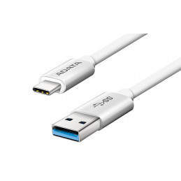 ADATA USB-C - USB 3.0, 1m USB-kaapeli USB 3.2 Gen 1 (3.1 Gen 1) USB C USB A Valkoinen