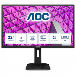 AOC P1 22P1 tietokoneen litteä näyttö 54,6 cm (21.5") 1920 x 1080 pikseliä Full HD LED Musta