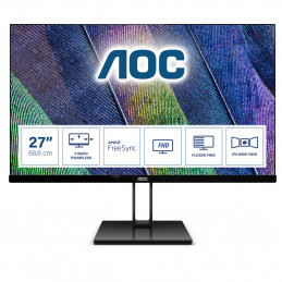 AOC V2 27V2Q tietokoneen litteä näyttö 68,6 cm (27") 1920 x 1080 pikseliä Full HD LED Musta