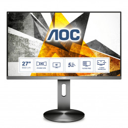 AOC 90 Series U2790PQU tietokoneen litteä näyttö 68,6 cm (27") 3840 x 2160 pikseliä 4K Ultra HD LED Harmaa