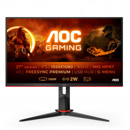 AOC C27G2U BK LED display 68,6 cm (27") 1920 x 1080 pikseliä Full HD Musta, Punainen