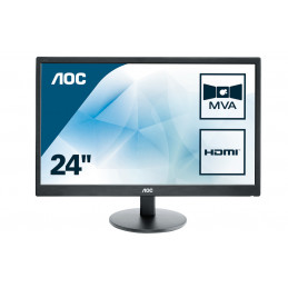 AOC M2470SWH LED display 61 cm (24") 1920 x 1080 pikseliä Full HD Musta