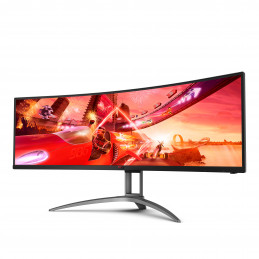 AOC AG493UCX2 tietokoneen litteä näyttö 124,5 cm (49") 5120 x 1440 pikseliä Quad HD LED Musta, Punainen