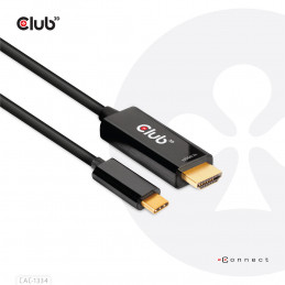 CLUB3D CAC-1334 videokaapeli-adapteri 1,8 m HDMI-tyyppi A (vakio) USB Type-C