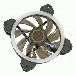 Cooltek Silent Fan 120 RGB Tietokonekotelo Tuuletin 12 cm Musta, Valkoinen