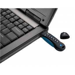 Corsair Padlock 3 64GB USB-muisti USB A-tyyppi 3.2 Gen 1 (3.1 Gen 1) Musta, Sininen