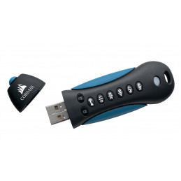 Corsair Padlock 3 64GB USB-muisti USB A-tyyppi 3.2 Gen 1 (3.1 Gen 1) Musta, Sininen