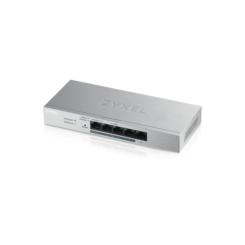 Zyxel GS1200-5HP v2 Hallittu Gigabit Ethernet (10 100 1000) Power over Ethernet -tuki Harmaa