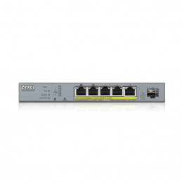 Zyxel GS1350-6HP-EU0101F verkkokytkin Hallittu L2 Gigabit Ethernet (10 100 1000) Power over Ethernet -tuki Harmaa