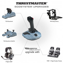 Thrustmaster TCA Sidestick Airbus edition Musta, Sininen USB Ohjaussauva PC