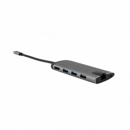 Verbatim 49142 keskitin USB 3.2 Gen 1 (3.1 Gen 1) Type-C 1000 Mbit s Musta, Hopea