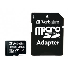 Verbatim Premium U1 256 GB MicroSDXC UHS-I Luokka 10