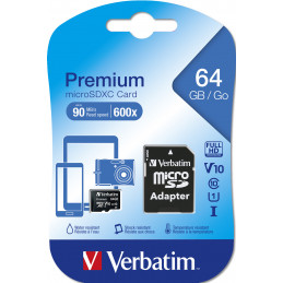 Verbatim Premium 64 GB MicroSDXC Luokka 10