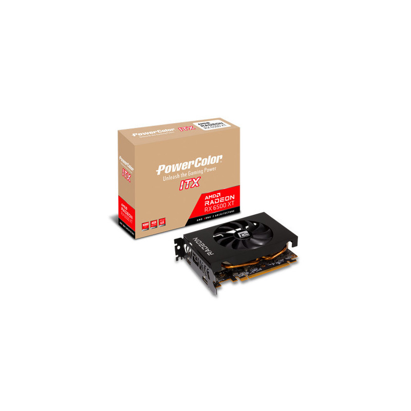 PowerColor AXRX 6500XT 4GBD6-DH näytönohjain AMD Radeon RX 6500 XT 4 GB GDDR6