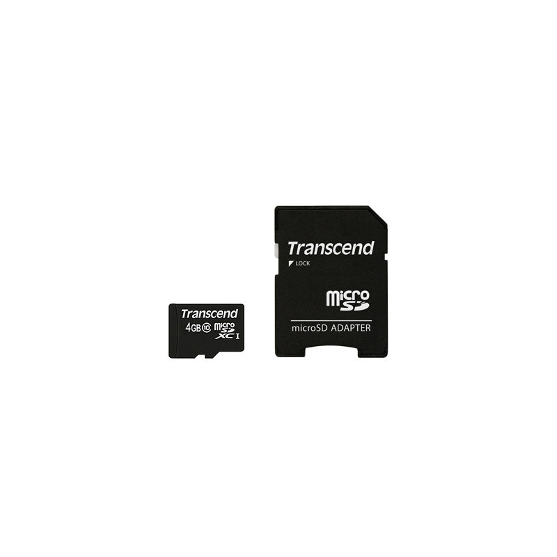 Transcend TS4GUSDHC10 muistikortti 4 GB MicroSDHC NAND Luokka 10