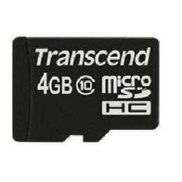 Transcend TS4GUSDC10 muistikortti 4 GB MicroSDHC NAND Luokka 10