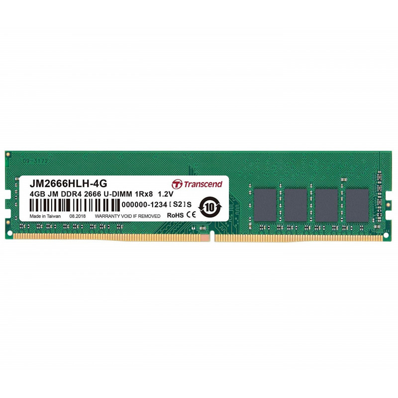 Transcend JM2666HLH-4G muistimoduuli 4 GB 1 x 4 GB DDR4 2666 MHz