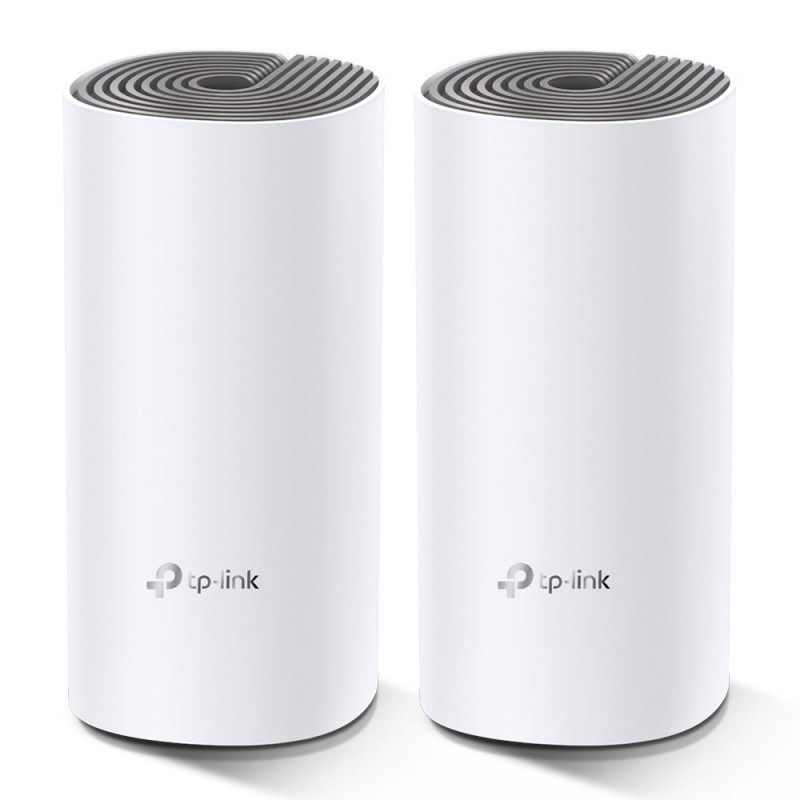 TP-LINK Deco E4 (2-pack) Kaksitaajuus (2,4 GHz 5 GHz) Wi-Fi 5 (802.11ac) Valkoinen, Harmaa Sisäinen