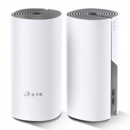 TP-LINK Deco E4 (2-pack) Kaksitaajuus (2,4 GHz 5 GHz) Wi-Fi 5 (802.11ac) Valkoinen, Harmaa Sisäinen