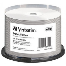 Verbatim CD-R 52x DataLifePlus 700 MB 50 kpl