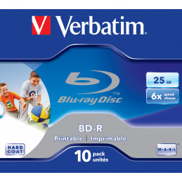 Verbatim BD-R SL 25GB 6x Printable 10 Pack Jewel Case 10 kpl