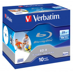 Verbatim BD-R SL 25GB 6x Printable 10 Pack Jewel Case 10 kpl