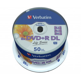 Verbatim 97693 tyhjä DVD-levy 8,5 GB DVD+R DL 50 kpl