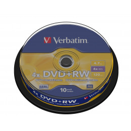 Verbatim DVD+RW Matt Silver 4,7 GB 10 kpl
