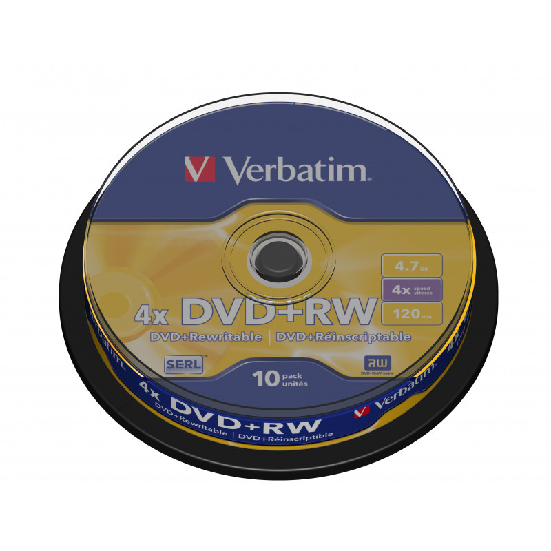 Verbatim DVD+RW Matt Silver 4,7 GB 10 kpl