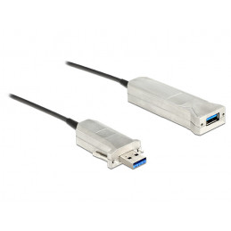 DeLOCK 20m USB3.0-A + USB Micro-B USB3.0-A USB-kaapeli USB 3.2 Gen 1 (3.1 Gen 1) USB A USB A Micro-USB B Musta, Hopea