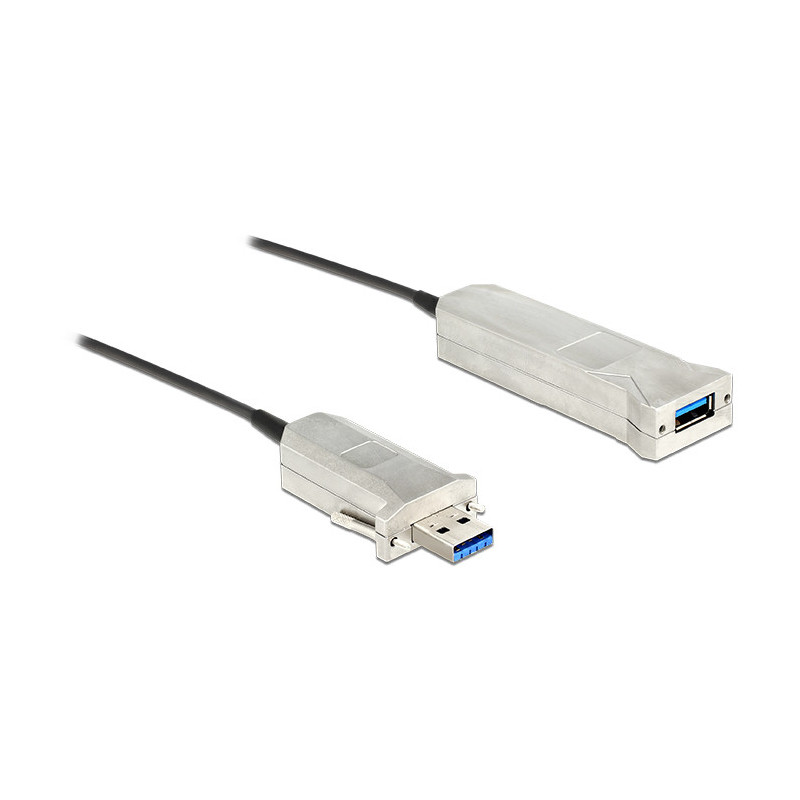 DeLOCK 20m USB3.0-A + USB Micro-B USB3.0-A USB-kaapeli USB 3.2 Gen 1 (3.1 Gen 1) USB A USB A Micro-USB B Musta, Hopea