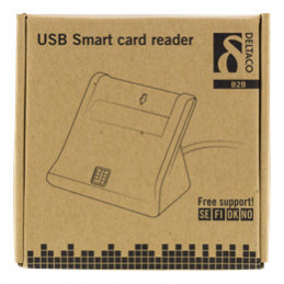 Deltaco UCR-156 älykortin lukijalaite Sisä- ja ulkotila USB USB 2.0 Musta