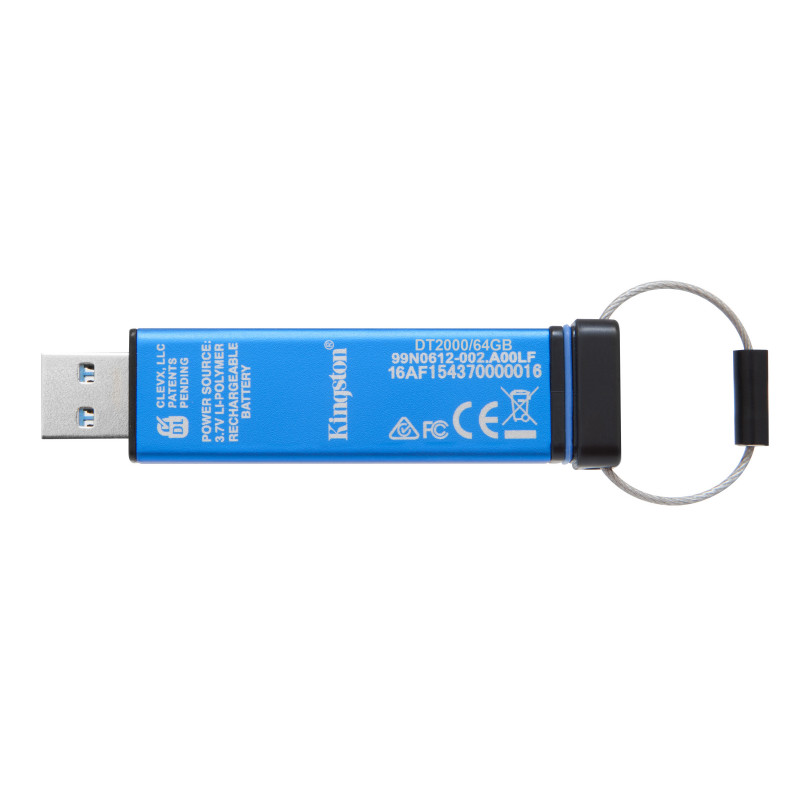 Kingston Technology DataTraveler 2000 64GB USB-muisti USB A-tyyppi 3.2 Gen 1 (3.1 Gen 1) Sininen