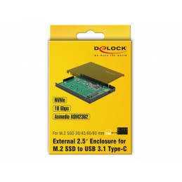 DeLOCK 42609 tallennusaseman kotelo SSD-kotelo Musta M.2