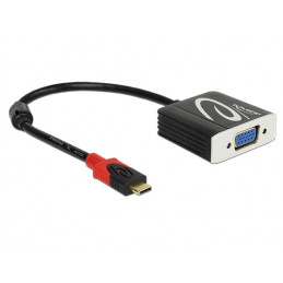 DeLOCK 62994 videokaapeli-adapteri 0,2 m USB Type-C VGA (D-Sub) Musta