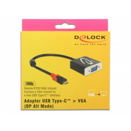 DeLOCK 62994 videokaapeli-adapteri 0,2 m USB Type-C VGA (D-Sub) Musta