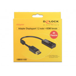 DeLOCK 62609 videokaapeli-adapteri 0,2 m DisplayPort HDMI Musta