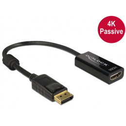 DeLOCK 62609 videokaapeli-adapteri 0,2 m DisplayPort HDMI Musta