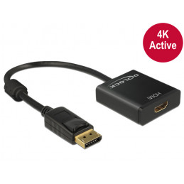 DeLOCK 62607 videokaapeli-adapteri 0,2 m DisplayPort HDMI-tyyppi A (vakio) Musta