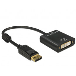 DeLOCK 62601 videokaapeli-adapteri 0,2 m DisplayPort DVI-I Musta