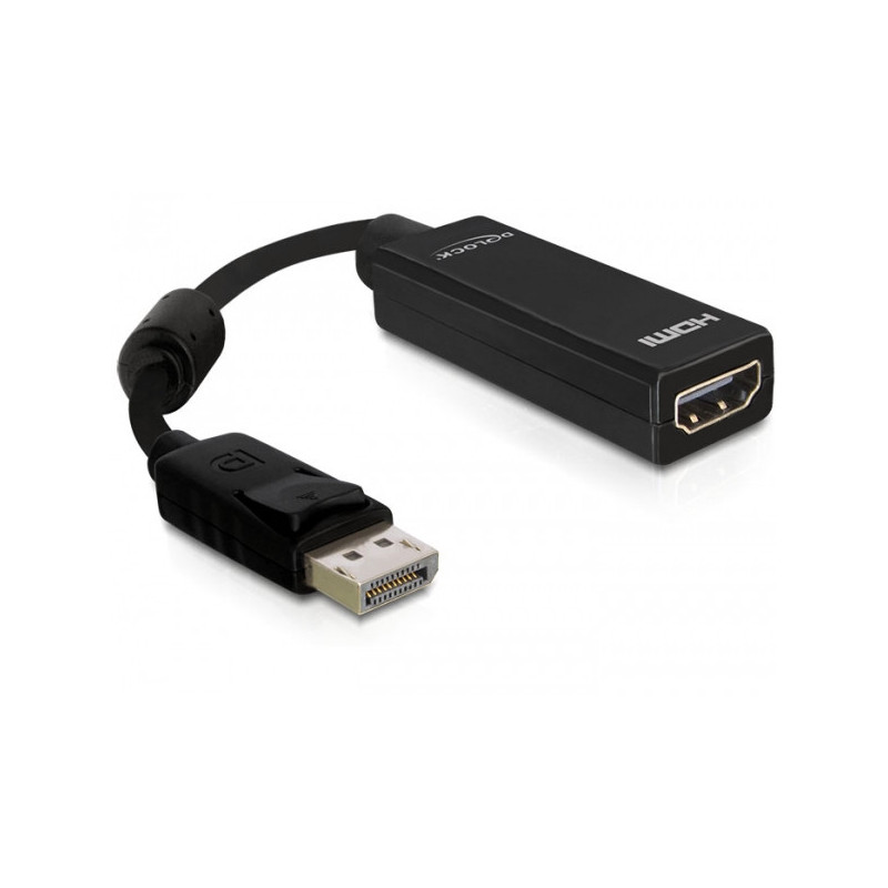 DeLOCK 61849 videokaapeli-adapteri 0,125 m DisplayPort HDMI-tyyppi A (vakio) Musta