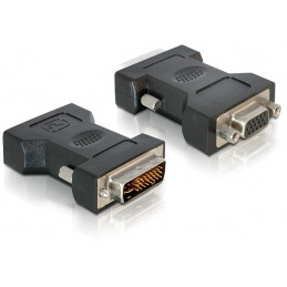 DeLOCK VGA 15pin F  DVI 24+5 M DVI-I 15pin VGA Musta