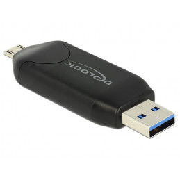 DeLOCK 91734 kortinlukija USB Micro-USB Musta