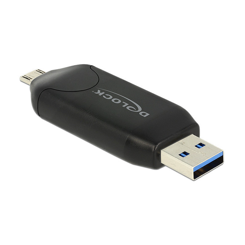 DeLOCK 91734 kortinlukija USB Micro-USB Musta