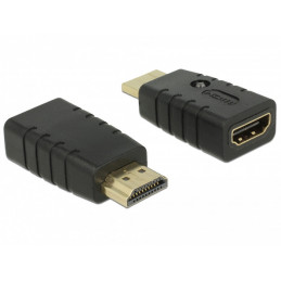 DeLOCK 63320 kaapelin sukupuolenvaihtaja 1 x HDMI-A 19 pin Musta