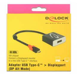 DeLOCK 63312 USB grafiikka-adapteri 4096 x 2160 pikseliä Musta