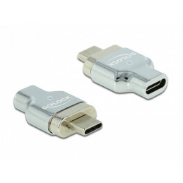 DeLOCK 66433 kaapelin sukupuolenvaihtaja Thunderbolt 3  USB C Hopea