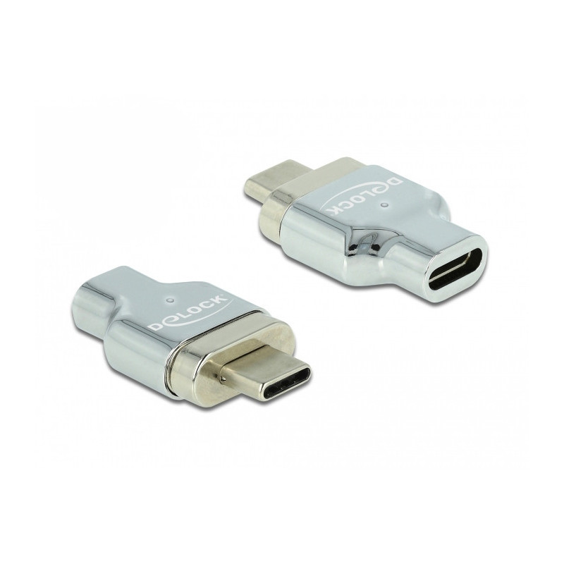 DeLOCK 66433 kaapelin sukupuolenvaihtaja Thunderbolt 3  USB C Hopea
