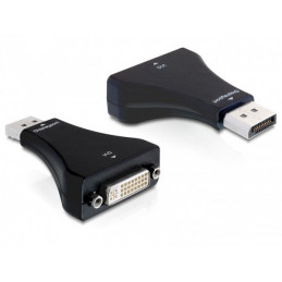 DeLOCK 65257 kaapelin sukupuolenvaihtaja Displayport 1.1 DVI Musta